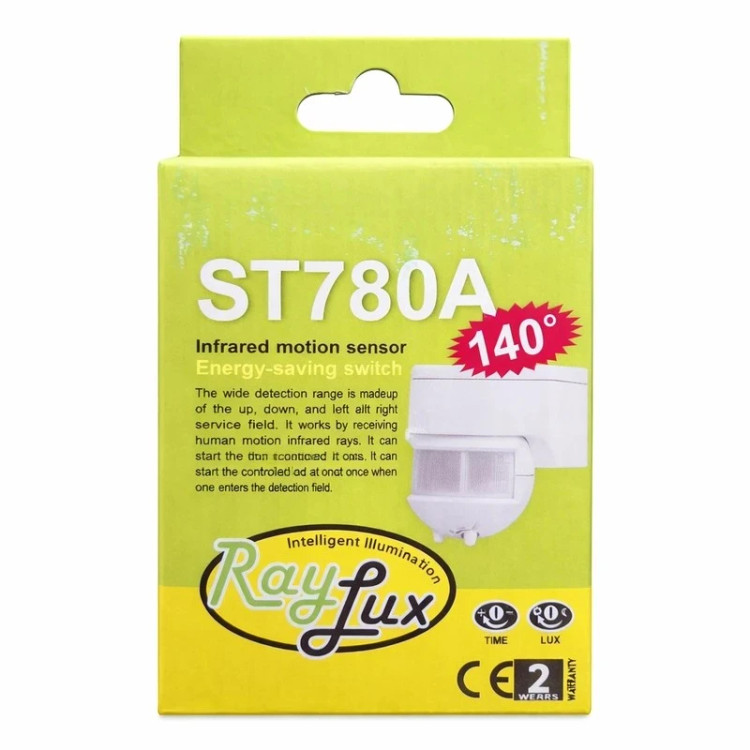 سنسور روشنایی هوشمند دیواری رایلوکس ST780A با تشخیص حرکت PIR و روشنایی اتوماتیک