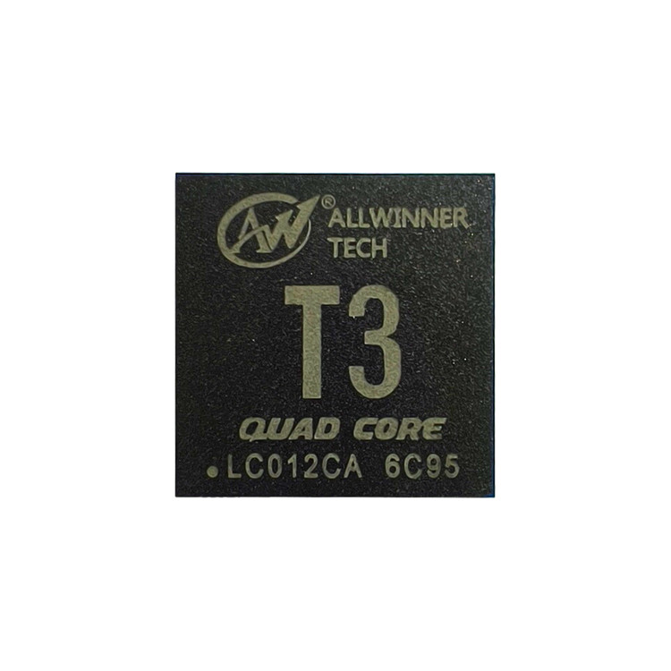 نمای نزدیک پردازنده Allwinner T3 Quad Core با مارکینگ LC012CA 6C95