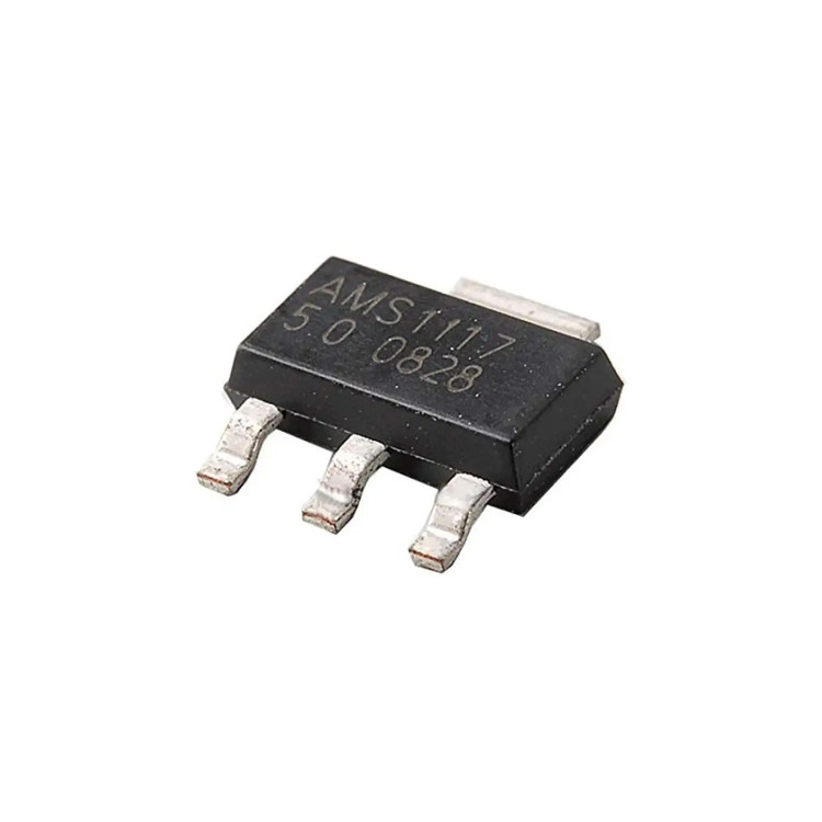 آیسی AMS1117 رگولاتور ولتاژ LDO مدل SOT-223 با جریان 1 آمپر