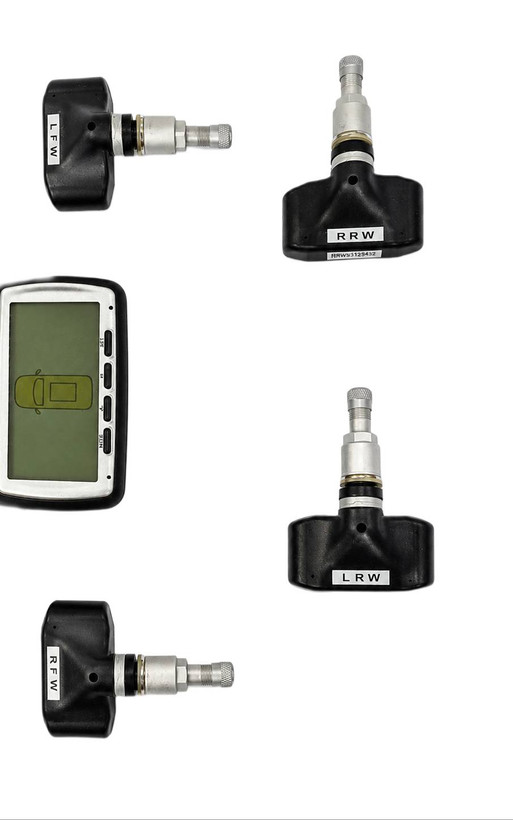 سیستم کنترل فشار باد لاستیک TPMS با 4 سنسور داخلی و نمایشگر
