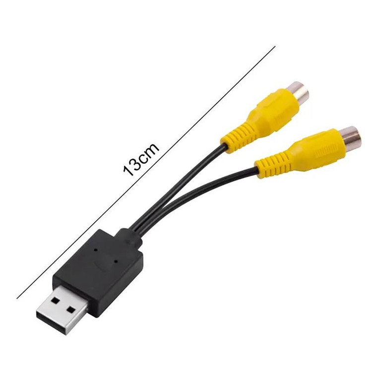 کابل خروجی تصویر CVBS مانیتور اندروید خودرو با سوکت USB و دو خروجی RCA مخصوص مانیتور پشتسری